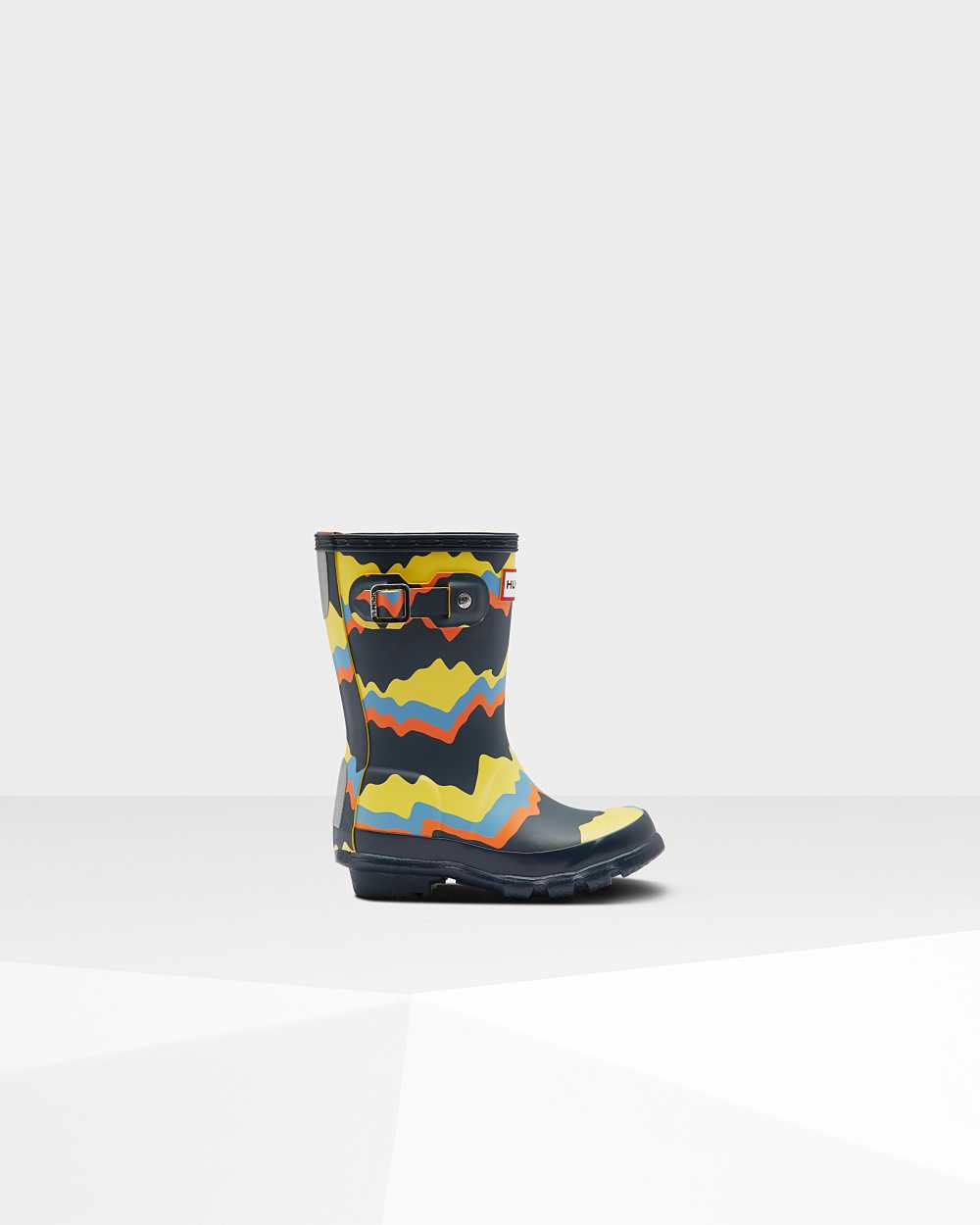 Kids Hunter Original Little Storm Stripe Rain Boots Navy | PQYNOZ-542